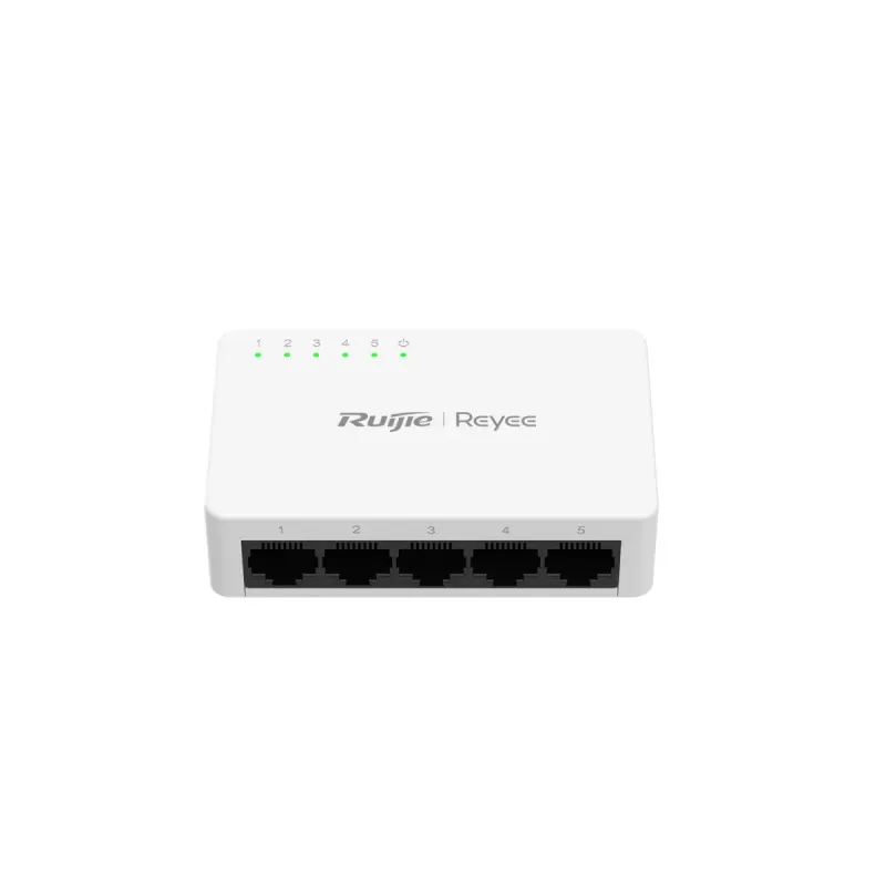 Reyee Switch Sobremesa - Carcasa Plástico - 5 puertos RJ45 - Velocidad 10/100 Mbps