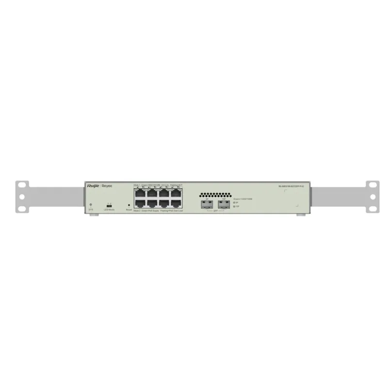 Reyee Switch PoE Cloud Capa 2 - 8 puertos PoE+ Gigabit+ 2 SFP Gigabit - PoE+ 30W / Máximo 125W - Enrackable