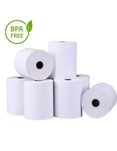 PAPEL TERMICO CAJA 50 ROLLOS 80X80X12 SIN BISFENOL A