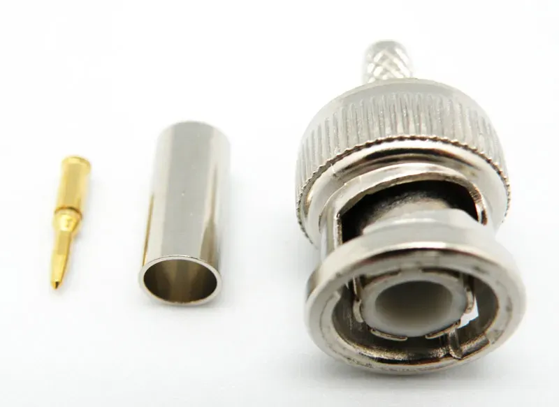 BNC Macho Crimpar 2.5C-2V, PTFE