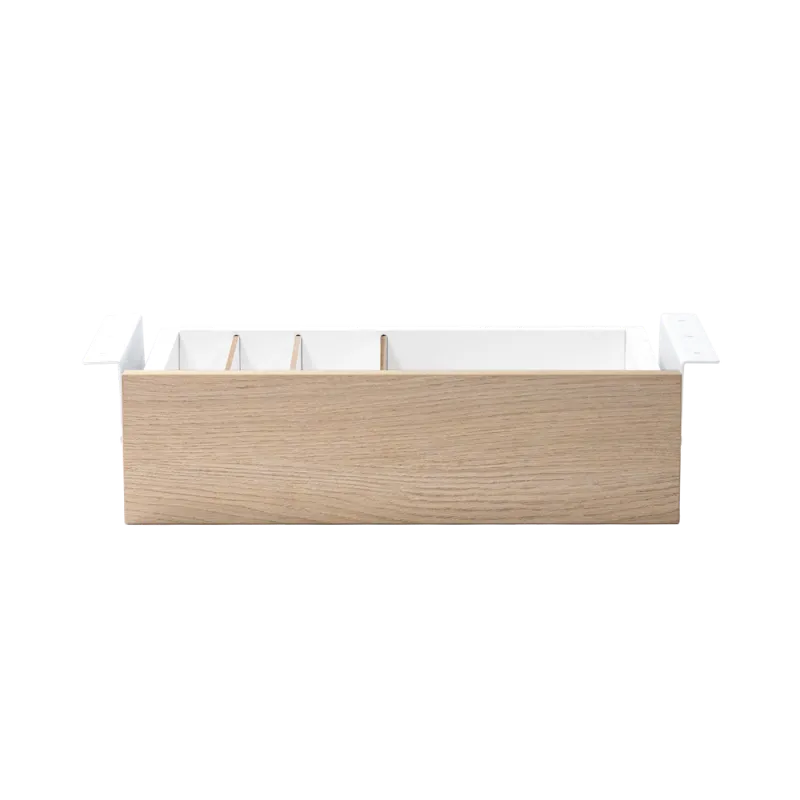 Cajon phoenix para escritorio artisan combinación blanco y madera natural