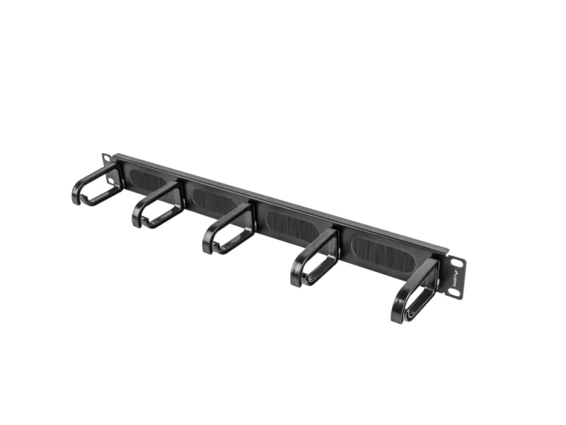 Organizador de cables lanberg 5 anillos 19 pulgadas 1u tipo b negro