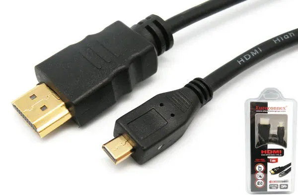 HDMI A a micro HDMI D, macho - macho 8K@60Hz, 1m