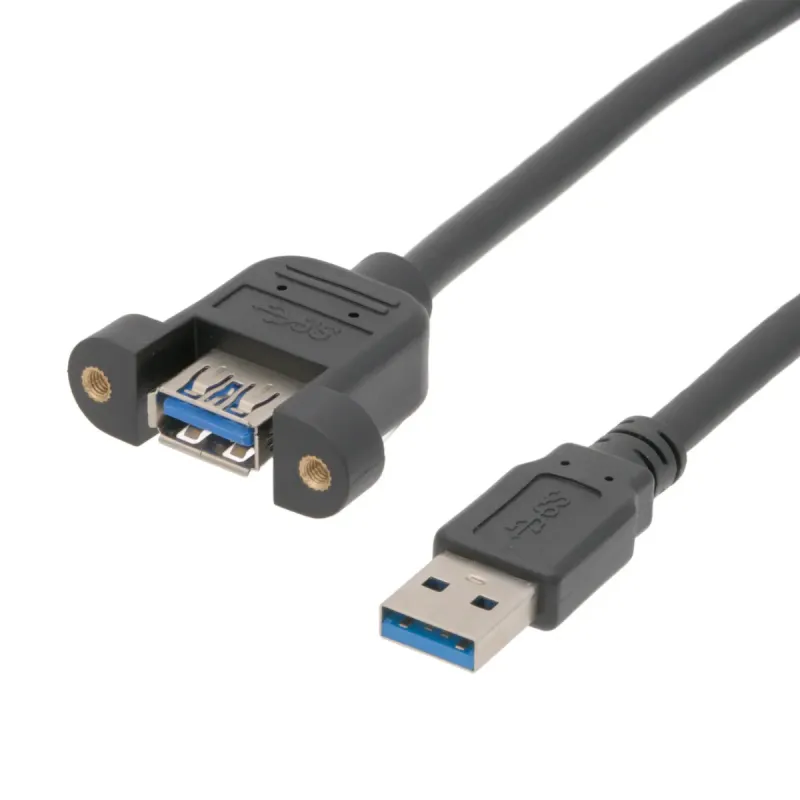 Extensor USB-A 3.0 para anclaje a panel 0.5m