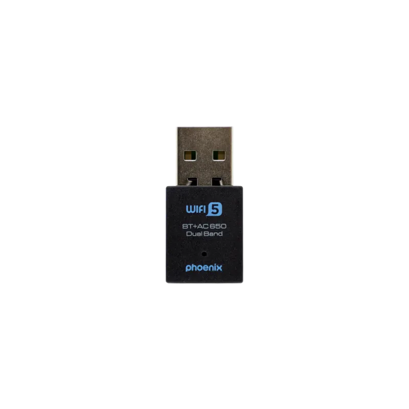 Nano adaptador phoenix receptor de red wifi bluetooth 2 en 1 650mbps dual band