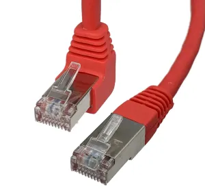 Cat.6 FTP RJ45 Macho-Macho, 0.3m Acodado, Rojo — imagen 1