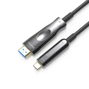 USB-C a HDMI 2.0 de fibra óptica 4K@60Hz, 10m — imagen 1