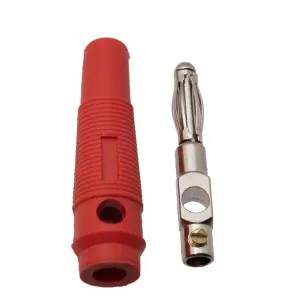 4mm. BANANA MACHO, NIQUEL, ROJO — imagen 2