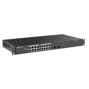 Reyee Switch PoE Sobremesa - 16 Puertos RJ45 + 2 Uplink SFP - 16 Puertos Gigabit + 2 Puertos Gigabit - 16 Puertos PoE+ 802.3af/at | Potencia total 247W - Aislado de Puertos / Flow Control - Plug and Play — imagen 3