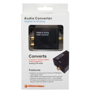 Conversor Óptico Toslink/Coax. a Analóg. RCA L/R + 3.5mm., Metal — imagen 1