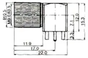 1.6/5.6  MACHO ACODADO, PARA CIRCUITO IMPRESO — imagen 2