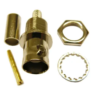 RG-58, BNC HEMBRA CHASIS, CRIMPAR — imagen 1