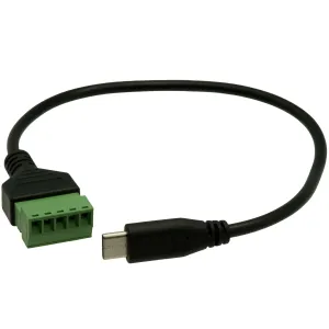 Conexion USB-C Macho a terminales, 0.25m — imagen 1