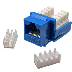 CAT.5e KEYSTON JACK, ACODADO, AZUL — imagen 1