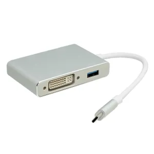 USB-C 3.1 a HDMI+VGA+DVI+USB 3.0, 15cm — imagen 1
