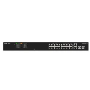 Reyee Switch PoE Sobremesa - Carcasa Metal - Enracable - 16 Puertos RJ45 10/100 Mbps + 2 Uplink Gigabit - 16 Puertos PoE+ 802.3af/at | Potencia total 120W - Plug and Play - Tecnología ahorro de energía — imagen 1