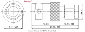 SMA MACHO (NORMAL) - BNC R/P HEMBRA — imagen 2