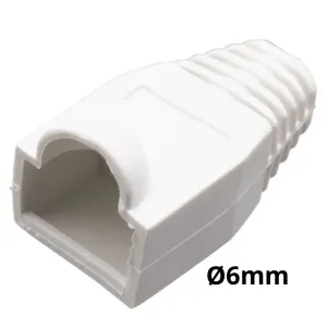 Capuchón protector para conector RJ45 para cable de Ø6mm  con burbuja, Blanco — imagen 1