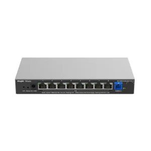Reyee E-Lighten Switch PoE Cloud Capa 2 - 8 puertos RJ45 Gigabit PoE+ - 1 Puerto óptico SC 1G (PON) - Máximo 120W — imagen 1