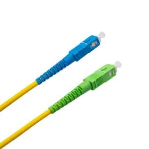 Cable de fibra óptica SC/APC a SC/UPC Monomodo Simplex, 1m — imagen 1