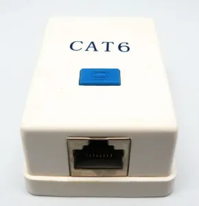 Cat.6 CAJA SUPERFICIE SEMI-BLINDADA, 1-SALIDA, RJ45, 50U" — imagen 1