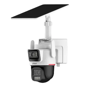 Cámara PT IP WizColor Hybrid-zoom 3M+3M H265 LED30m/LED50m IP66 MIC/Altavoz 4G AI + Panel Solar — imagen 1