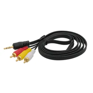 3.5mm. 4CONTACTOS MACHO - 3xRCA MACHO, 2m, DORADOS — imagen 1