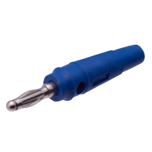 4mm. BANANA MACHO, NIQUEL, AZUL — imagen 1