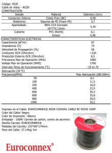Bobina RG59 BC 100m — imagen 2