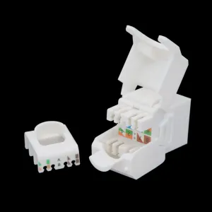 RJ45 UTP Keystone Cat.6 Blanco sin herramientas, 180 grados — imagen 3