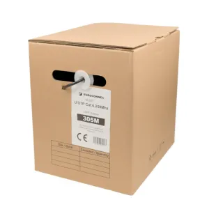 UTP Cat.6 CCA Exterior 305m, negro, rigido, Pull Box con bobina interna — imagen 1