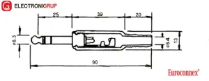 6.35mm ESTEREO MACHO, ECONOMICO — imagen 2