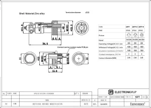 GX12-2 Conector M12 Macho chasis + Hembra — imagen 2