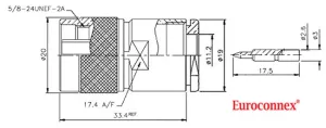 N Macho para RG-58,  PTFE — imagen 2