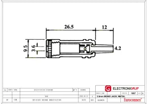 3.5mm HEMBRA AEREA  MONO METAL — imagen 2