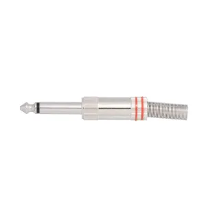 6.35mm MONO MACHO, LINEAS ROJAS — imagen 1