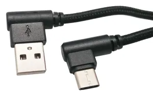 USB A Macho a USB C macho, 1.5m Conectores Acodados — imagen 1