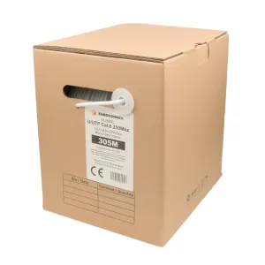 UTP Cat.6 CCA LSZH CPR-Dca 305m, blanco, rigido, Pull Box — imagen 1