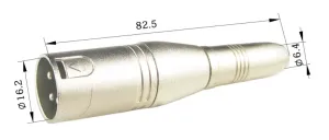 6.4mm Mono Jack Hembra a 3p XLR Macho — imagen 2