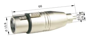 3p XLR Hembra a  RCA Macho — imagen 2