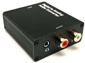 Conversor Óptico Toslink/Coax. a Analóg. RCA L/R + 3.5mm., Metal — imagen 1