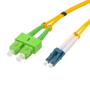 Cable de fibra óptica LC/UPC a SC/APC Monomodo Duplex, 3m — imagen 1