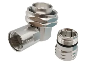 90º DIN 7/16 Macho Clamp para 1/2" Cable Flexible Coarrugado — imagen 2