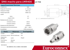 LMR400, SMA Macho Soldar — imagen 2