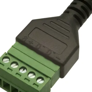 Conexión USB-A Hem. con terminales, 0.25m — imagen 2