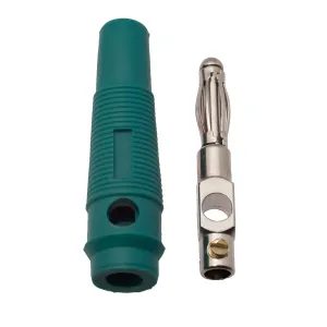 4mm. BANANA MACHO, NIQUEL, VERDE — imagen 2