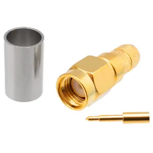 LMR240, SMA Macho Crimpar, Dorado — imagen 1