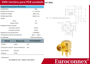 SMA Hembra 90º,  PCB — imagen 2