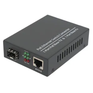 Convertidor de medios ópticos, módulo SFP a RJ45 con PoE — imagen 1