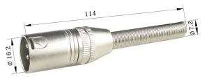 3p XLR Macho Aereo con muelle — imagen 2